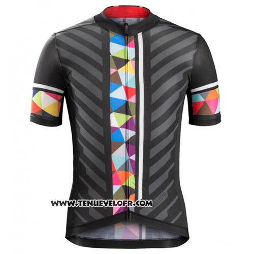 2016 Maillot Ciclismo Trek Bontrager Noir et Rouge Manches Courtes et Cuissard